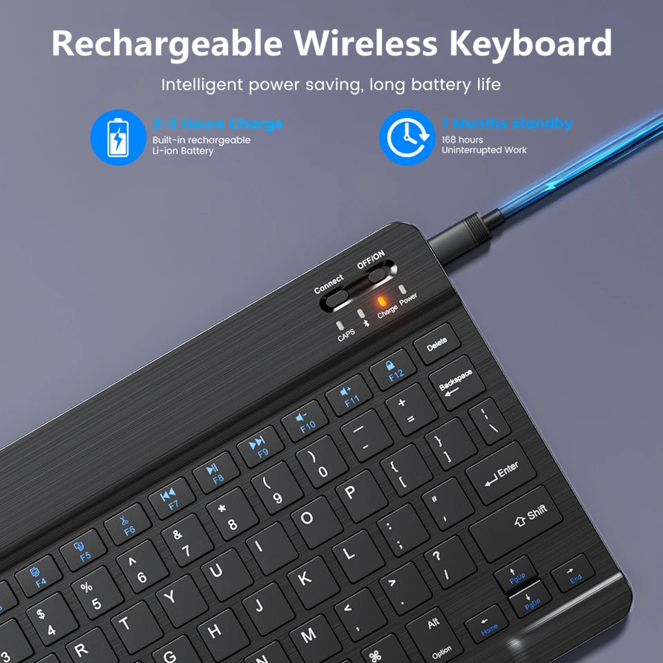 Bluetooth Wireless Rechargeable Mini Keyboard