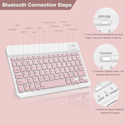 Bluetooth Wireless Rechargeable Mini Keyboard