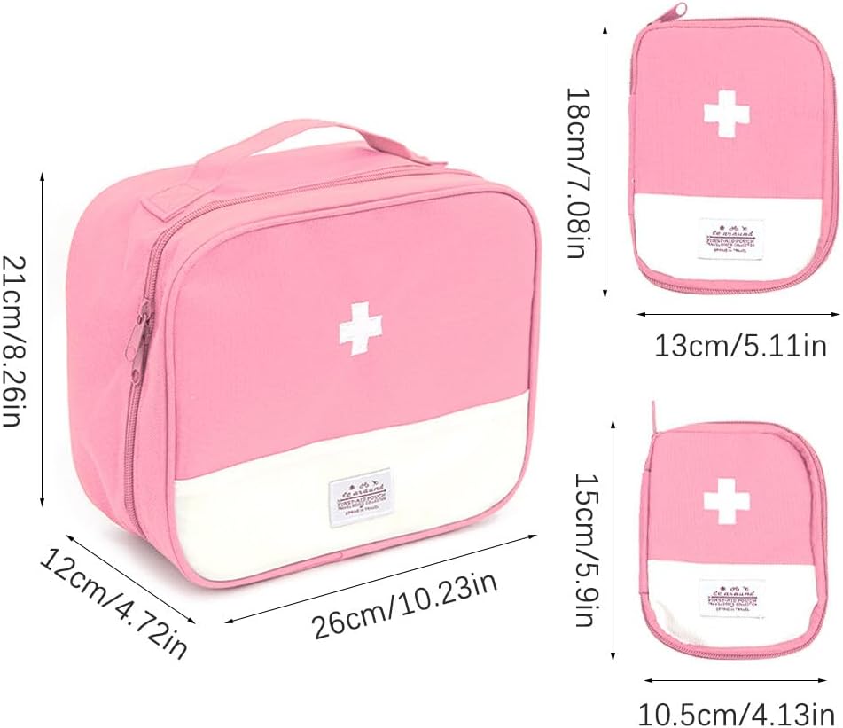 3-Piece Portable First Aid Storage Bag Set