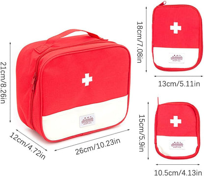 3-Piece Portable First Aid Storage Bag Set