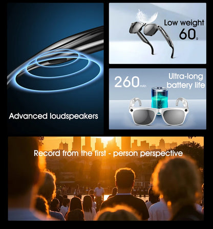 AI Smart Glasses Xiaomi 4K Multifunction Camera, Bluetooth Call, Voice Assistant, Music Player, Translate, Photochromic Glasses