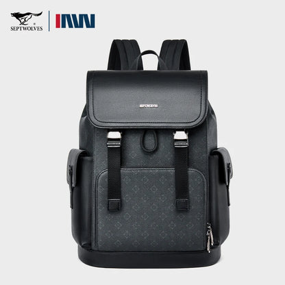 Stylish Leather Travel & Laptop Backpack