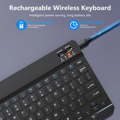 Bluetooth Wireless Rechargeable Mini Keyboard
