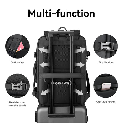 40L Expandable Travel Backpack for 17'' Laptop